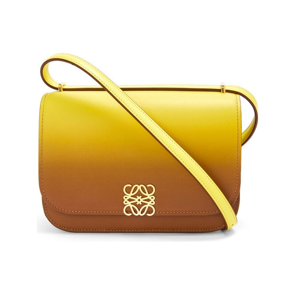 LOEWE Goya small yellow & orange degrade leather shoulder bag authentic NWT